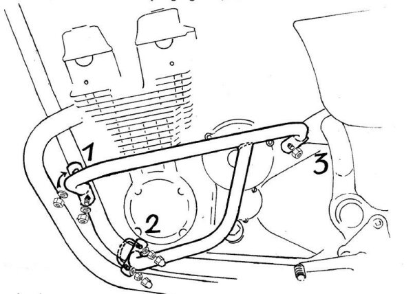 Hepco & Becker Motorschutzbügel chrom Honda CB 750 F sevenfifty (1992-2003)