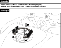 Hepco & Becker Lock-it Tankring 5 Loch Befestigung für Honda