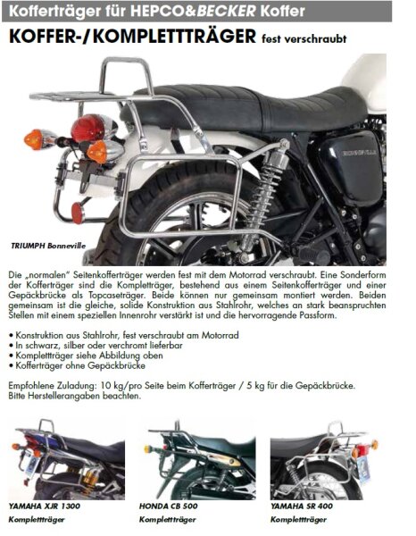 Hepco & Becker Komplett-Träger Yamaha FZR 750 / 1000 Bj. 87-88