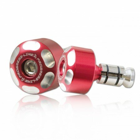 Lenkergewichte "LOGO" | Alu 6061 | rot