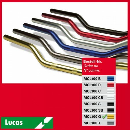 Alulenker "Superbike" | gold | 7/8 ZOLL  AØ=22mm | Ø=12mm | Breite: 750mm