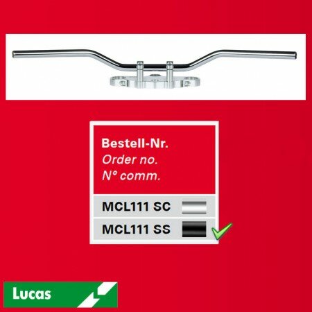 Stahllenker "Classic Low", Stahl, schwarz 7/8 Zoll (22MM), Breite: 765mm