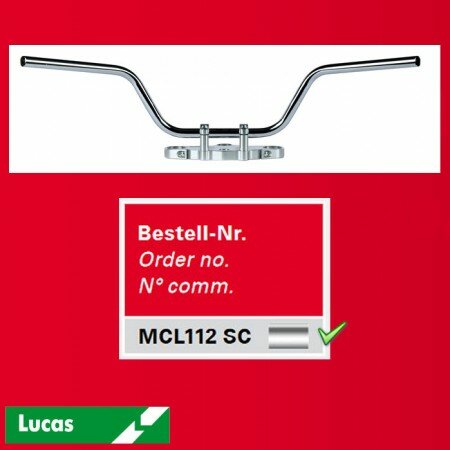 Stahllenker "Touring High", Stahl, verchromt 7/8 Zoll (22MM), Breite: 770mm