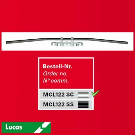 Stahllenker "Dragbar Medium", Stahl, verchromt 7/8 Zoll (22MM), Breite: 800mm