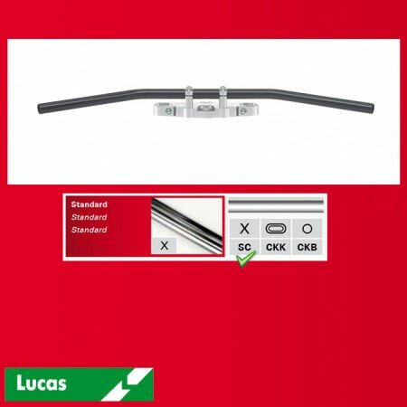 Stahllenker "Dragbar Medium", Stahl, verchromt 1 ZOLL (25,4 MM), Breite: 795mm