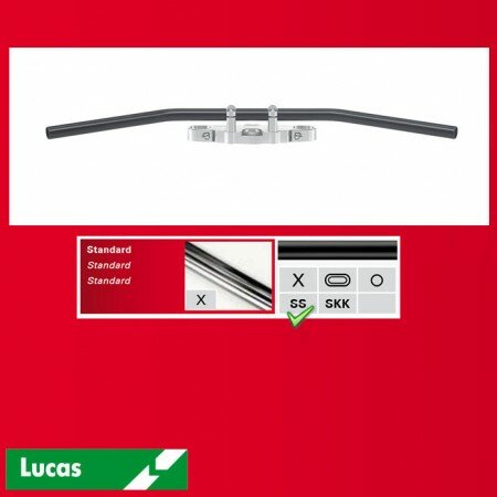 Stahllenker "Dragbar Medium", Stahl, schwarz 1 ZOLL (25,4 MM), Breite: 795mm