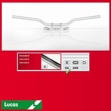 Stahllenker "Speedfighter", Stahl, Alu-Look 1 ZOLL (25,4 MM), Breite: 860mm