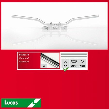 Stahllenker "Speedfighter", Stahl, verchromt 1 ZOLL (25,4 MM), Breite: 860mm