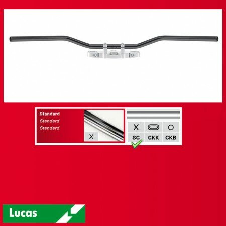 Stahllenker "Flyerbar", Stahl, verchromt 1 ZOLL (25,4 MM), Breite: 970mm