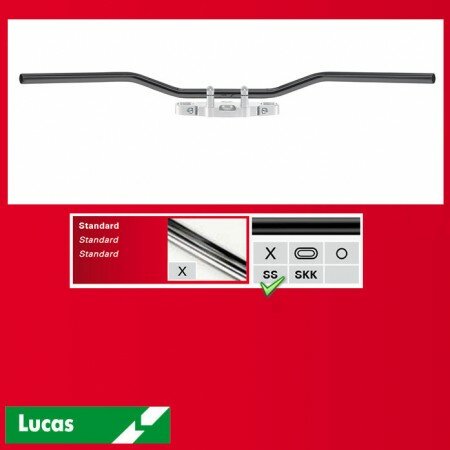 Stahllenker "Flyerbar", Stahl, schwarz 1 ZOLL (25,4 MM), Breite: 970mm