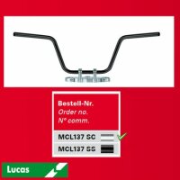 Stahllenker "Apehanger", Stahl, verchromt 7/8...