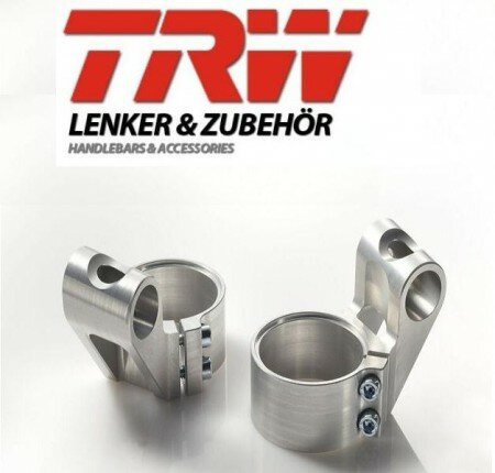 Klemmschellen-Set mit 20mm Erhöhung Ø 53mm, Silber