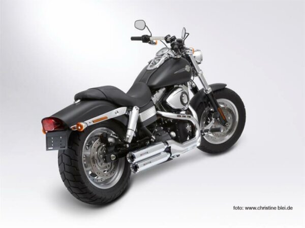 Miller Utah III  Euro 4 Slip-On Auspuff  für Harley Davidson Fat Bob FD2-FS2