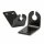 Haltewinkel | 40mm | Kennzeichenhalter | schwarz Blinker mit 10mm Gewinde | Befestigung: 4mm