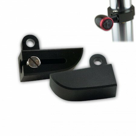 CNC Blinkerhalter-Set | schwarz | Paar  *** nur geeignet für Blinker mit 8mm Gewinde ***