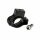 Universal Halteschelle | schwarz-Alu | Ø 22-25mm M6 Bohrung | 2 x Schraube M6 | Gummistreifen