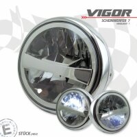 LED-Scheinwerfer "Vigor" 7" | klar | chrom...