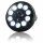 LED-Scheinwerfer "British Style" 7" | schwarz 10 LEDs | seitlich M8 | E-geprüft