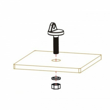 Befestigung Scheinwerfer für ATV & Motorrad schwarz | Bolzen: M10*25mm