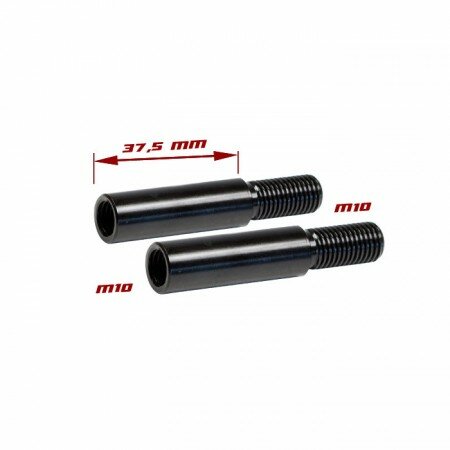 Blinkerverlängerung | Stahl | M10 auf M10 x 1.25 Paar | schwarz | Ø 12 x 37,5mm
