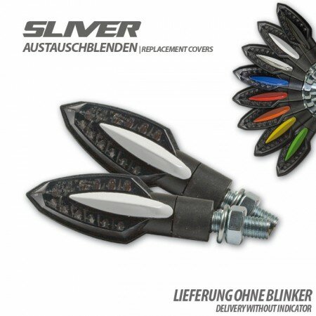 Austauschblende "Sliver" | weiß ABS | Paar
