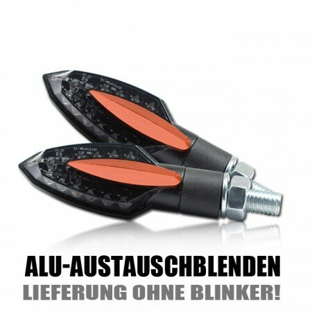 Austauschblende "Sliver" | orange eloxiert ALU | Paar