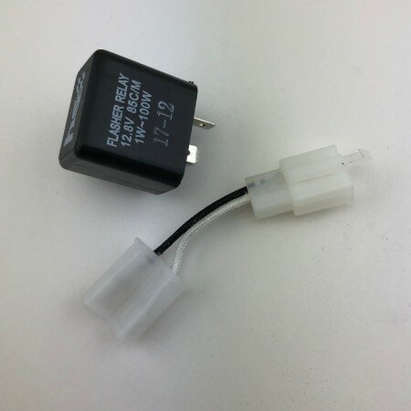 Blinkrelais | 12V | 1-100W | 2P | Adapter | LED (B=geschaltenes Plus (49) L=Signal (49a)