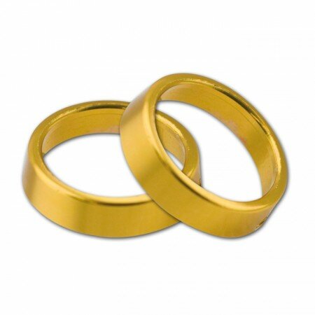 Zierring Alu | Blinker Jack | gold | Paar | Maße: Ø 22,6 x H 5,6 mm | inkl. Montageteile