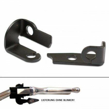 Blinkerhalter HD Sportster | für Blinker bis M8 Montage unter den Lenkerarmaturen | schwarz | Paar