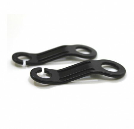 Blinkerhalter Universal für Blinker bis M8/M10 Montage an Stossdämpfer hinten | schwarz | Paar