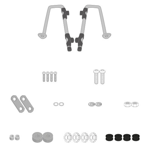 GIVI Montagekit für Windschild 1168A/AG für Honda Super Cub C125 (18-26), ABE
