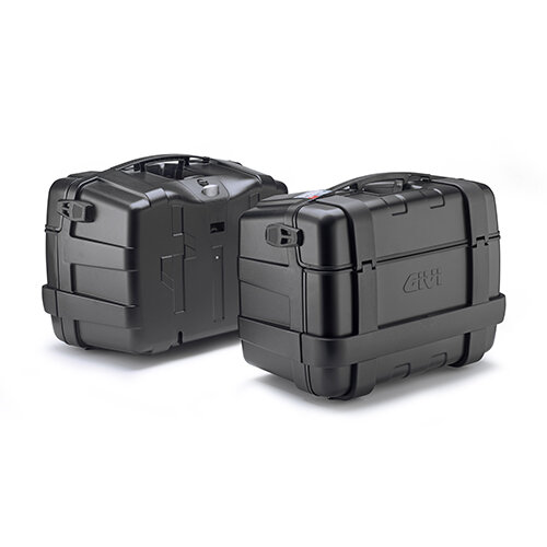 GIVI Trekker 46 Koffer-Satz Monokey schwarz mit Alu Cover schwarz / Max Zuladung a 10 kg