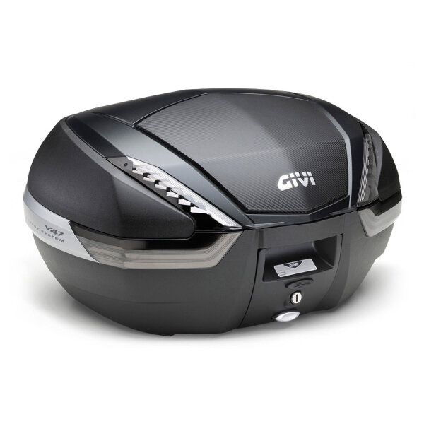 GIVI V47 TECH Monokey Topcase in Carbon Optik transparenten Reflektoren / Max. Zuladung 10 kg