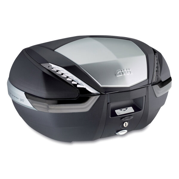 GIVI V47 Tech Monokey Topcase mit Alu Blende Volumen 47 Liter / Max Zuladung 10 kg