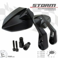 Lenkerendenspiegel "STORM" | schwarz | M16 Yamaha