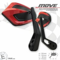 Lenkerendenspiegel "MOVE" | M6 Universal | rot