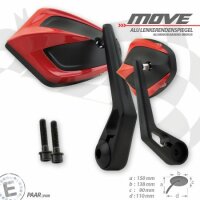 Lenkerendenspiegel "MOVE" | M8 Kawasaki | rot