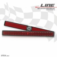Reflektor "Line" | rechteckig | rot | mit Rand...