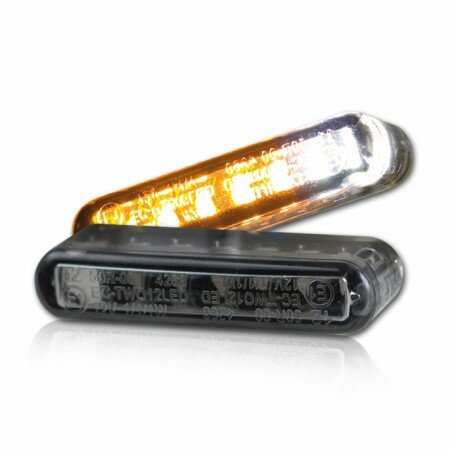 LED-Einbaublinker-Positionslichtset "Streak" Paar | B 40 x H 8 x T 13 mm | getönt | E-geprüft