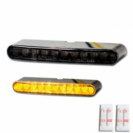LED-Einbaublinkerset "FINELINER" | Paar Maße: B 53 x H 7 x T 15 mm | getönt | E-geprüft