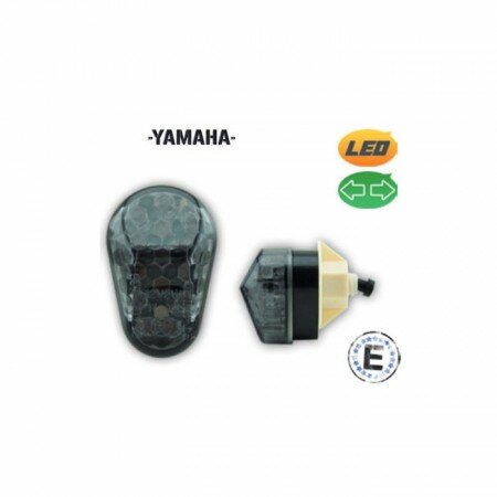 LED-Verkleidungsblinker "Yamaha" | getönt | Paar Maße: 40x25x20mm | mit Distanzhülse | E-geprüft