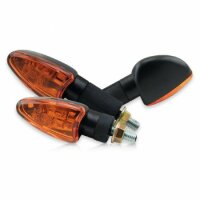 Mini-Blinker "Arrow" | schwarz | gelb lang | M8...