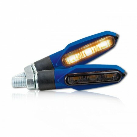 SMD-Blinker "Slight" | blau | M8 | getönt Paar | L51 x B14 x H21 mm | E-geprüft