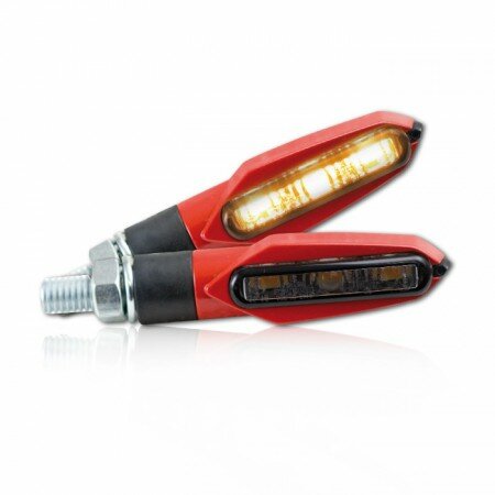 SMD-Blinker "Slight" | rot | M8 | getönt Paar | L51 x B14 x H21 mm | E-geprüft