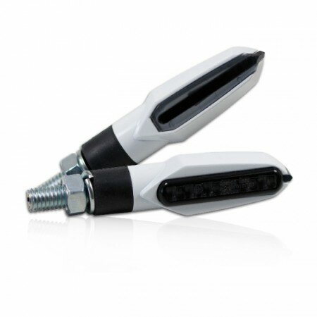 SMD-Blinker "Slight" | weiss | M8 | getönt Paar | L51 x B14 x H21 mm | E-geprüft