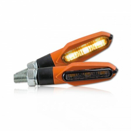 SMD-Blinker "Slight" | orange | M8 | getönt Paar | L51 x B14 x H21 mm | E-geprüft