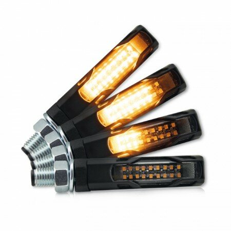 LED-Blinker "EVO" | SEQ | Alu | schwarz M10 | Paar | L58 x T16 x H16mm | get | E-geprüft