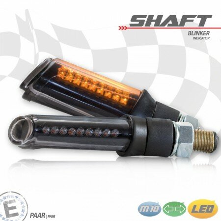 LED-Blinker "SHAFT" | schwarz M10 | Paar | L64 x B24 x H17mm | get | E-geprüft