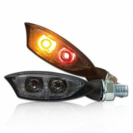 LED-Blinker RL-Kombi "Shadow" | Alu | schwarz  M10 | Paar | L74 x T17 x H24mm | get | E-geprüft