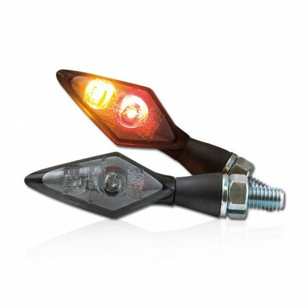 LED-Blinker RL Kombi "Spark" | Alu | schwarz M8 | Paar | L48 x T20 x H22mm | get | E-geprüft